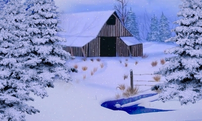 Scène d'hiver animé 8